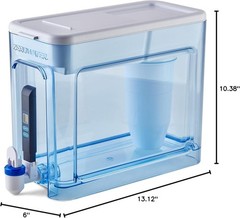 Compact 32-Cup Water Filter Dispenser with Change Filter Indicator & TDS Meter