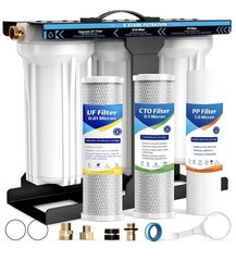 5-Stage RV Water Filter System, 0.01 Micron, Removes Sediments & Chlorine