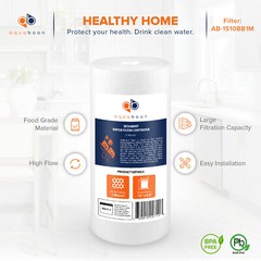 20-PACK of Aquaboon Sediment Water Filter Whole House Big Blue 1 Micron 10″x4.5″