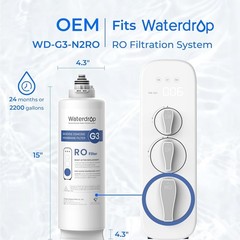 Waterdrop G3 Replacement Filter, Replacement for WD-G3-W 400GPD Reverse Osmosis