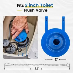 Toilet Flapper Replacement Kit 2 Inch 2 Stainless Chains for American Standard