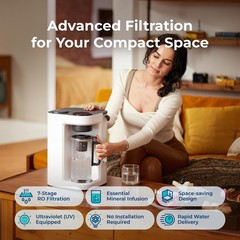 RO100ROPOT-Lite Countertop Reverse Osmosis Water Filter System, 3:1 Pure to D…