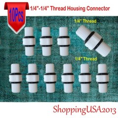 10 X 1/4″-1/4″ Dual Male Straight Fitting Connector For Water Filter RO System