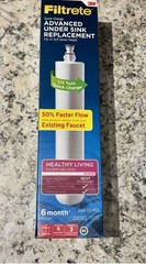FILTRETE Advanced Under Sink Quick Change Water Filtration Filter 3US-PF01; New
