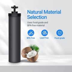 2 Pack Black Water Filters for Berkey Gravity System BB9-2 Replacement Elements