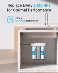 AQUA CREST FQROPF,FQSLF Under Sink Water Filter,Replacement for FQROPF,FQSLF(4)