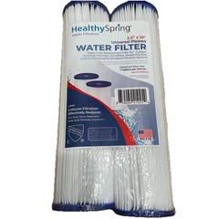 Whole House Sediment Pleated Water Filters (2) Washable & Reusable, 2.5″ x 10″