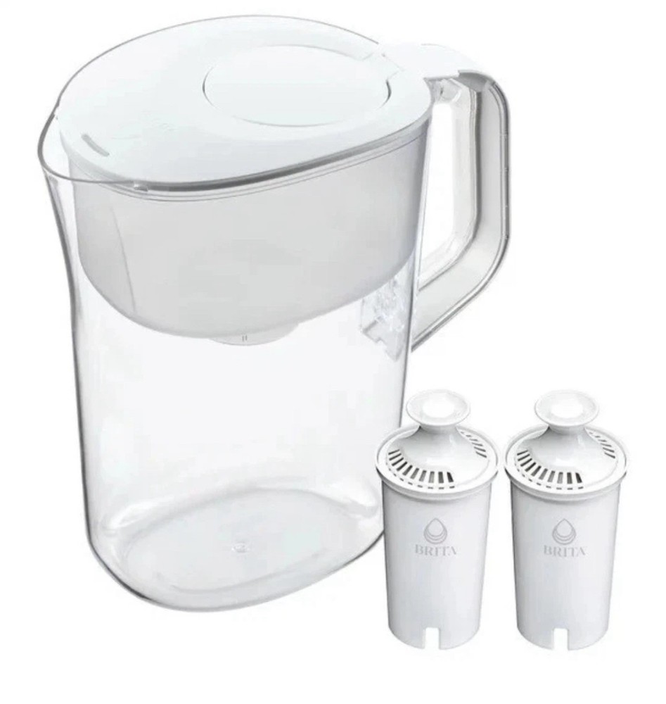 Brita Champlain 10-Cup Water Filter Pitcher + 2 Filters, NEW – Free Shipping.