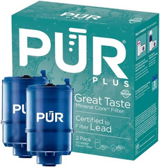 plus Faucet Mount Replacement Filter 2-Pack, Genuine Filter, 3-In-1 Powerful, Na