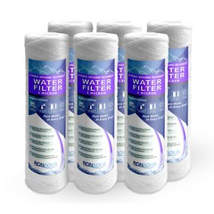 Wound String Sediment 5 Micron Water Filter Cartridge 2.5″ x 10″ 6 Pack