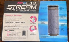 BRITA STREAM W/ FILTER-AS-YOU-POUR PITCHER REPLACEMENT FILTERS 3 PACK NEW