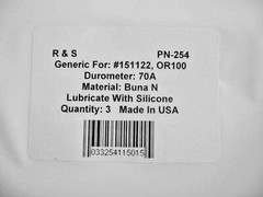 3 O-rings For:pentek Big Blue Housing /151122, ORB, OR-100A O-Rings /R&S 254
