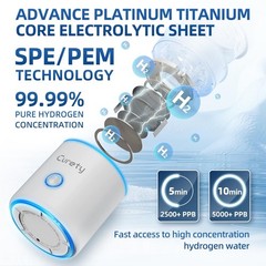 Hydrogen Water Bottle, 5000Ppb Hydrogen Water Ionizer, SPE & PEM Hydrogen Water