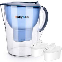 Alkaline Water Filter Pitcher – 3.5 Liters Improve PH, 2 Filters Included, BPA F