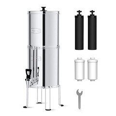 Waterdrop WD-TK-FS Gravity-fed 2.25-Gallon Stainless-Steel System,with 4 Filters