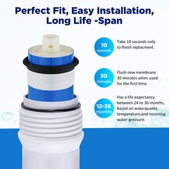 25 Pack 100 GPD RO Membrane Reverse Osmosis System Water Filter 1812 Replacement