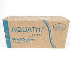 AQUA TRU Carafe AT100 2-Stage Pre/Carbon Filter Reduces Sand Silt Sediment New!