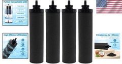 NSF Certified Water Filters 4 Pack Black Carbon Filters with 1 Micron Precision