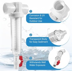 For Rusco 100 Mesh Spin Down Sand Separator/Sediment Water Filter System, 50 GPM