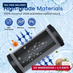 ICEPURE 10″X4.5″,1 Microns Whole House Sediment Activated Carbon Water Filter Co