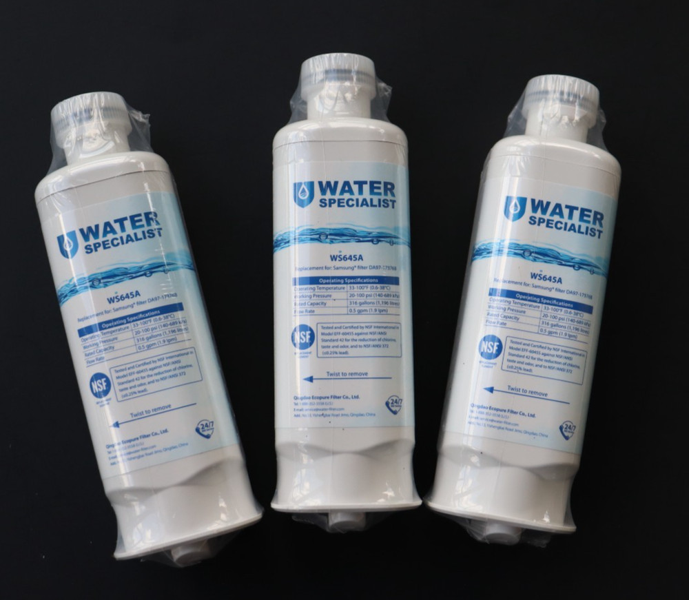 3 Water Specialist WS645A Refrigerator Water Filters SAMSUNG DA97-17376B