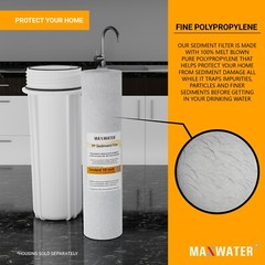 Standard 5 Stage Reverse Osmosis Water Filter Set GAC Sediment Polishing Inline