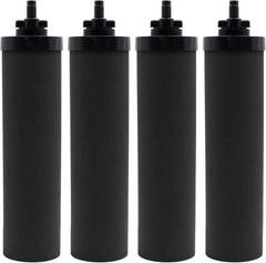 NSF Certified Water Filters 4 Pack Black Carbon Filters with 1 Micron Precision