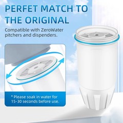 Water Filter Replacement for Zero Water 4-Pack 5-Stage 0 TDS Filters Fit 10 Cup