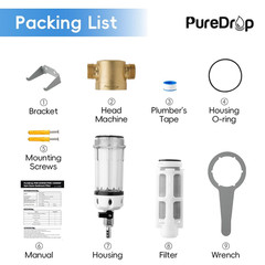 PDR-50WSP Spin down Sediment Filter, Reusable Whole House Sediment Water Filter