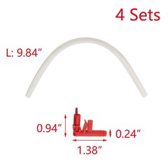 Refill Tube and Clip, Parts, 9.84 Inch Length, with 100, 200,200A, 400, 4Sets