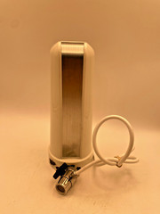 Clean & Pure P35 Countertop Water Filter White Silver Compact for Home & Office