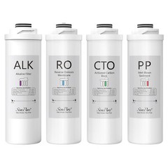 SimPure WP2-400/T1-400 GPD UV PP+CTO+RO+ALK Alkaline pH+ Water Filter Cartridges