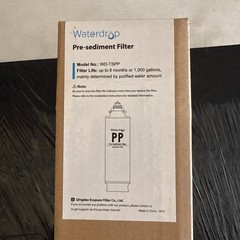 Waterdrop Pre-Sediment Filter WD-TSPP Replacement Filter New Sealed $0 Shipping
