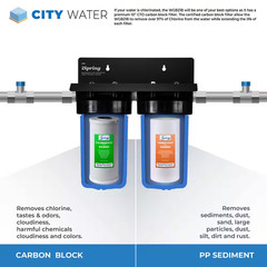 2-Stage Whole House Water Filtration System, 50000 Gal. Capacity with 3/4 In. Pu