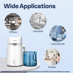 Water Distiller Countertop 1.6 Gallon/6L 900W Distilled Water Machine with Sm…