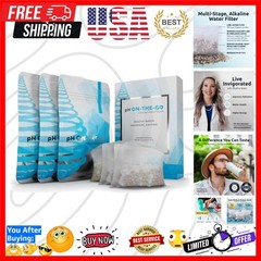 pH ON-The-GO Portable Alkaline Water Filter Pouch – 3-Pack, 98L Capacity