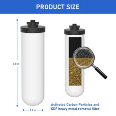 2 Pack 7» Ceramic Water Filter Candle W9121226 Compatible with British Berkefel