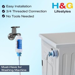 Inline Sediment Anti-Scale Filter Reusable 3/4″ GHT Water Hose Filter for Washin