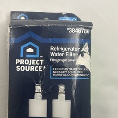 Project Source 2-Pack 6-Month Twist Refrigerator Water Filter #384678 Damage Box