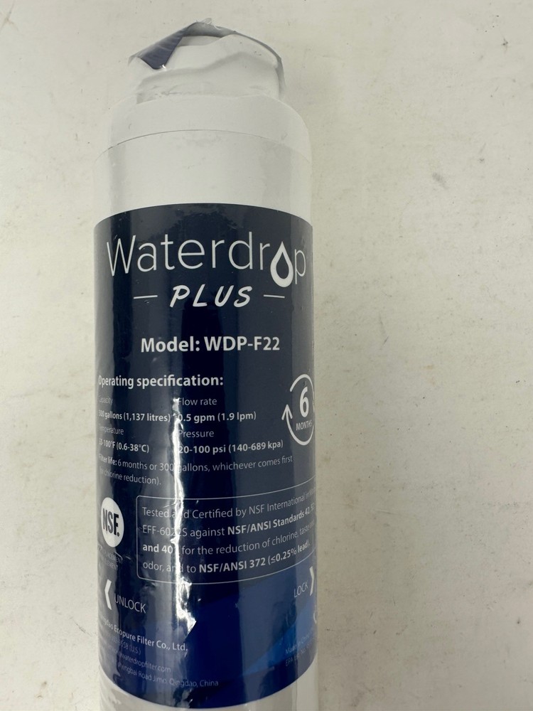 Waterdrop Plus WDP-F22 Refrigerator Water Filter NEW Factory Sealed