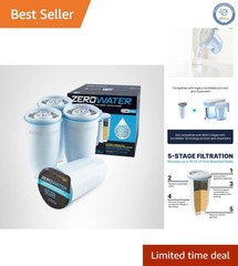 IAPMO Certified 5-Stage Water Filter Replacement – 4-Pack for Pure Tasting Water