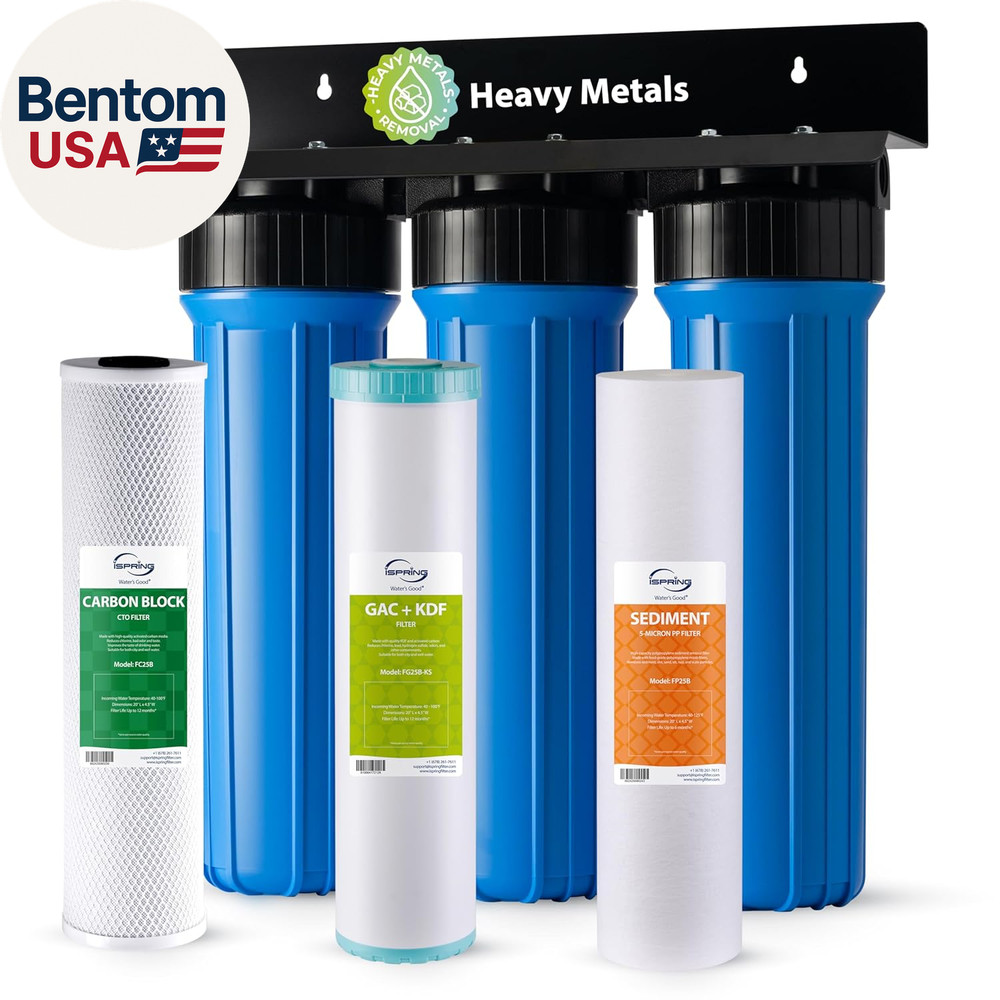 WGB32B-KS Whole House Water Filter System, 3-Stage Filtration, Reduces Heavy Met