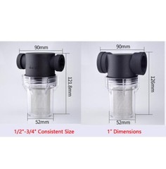 3/4″ 1/2″ 1″ Inline Mesh Strainer Water Pump High Flow Pipeline Filter 40 Mesh