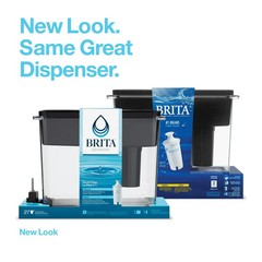 Brita Extra Large Ultramax 27 Cup Black Filtered Water Dispenser with 1 Standard