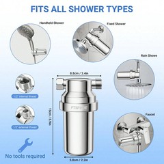 Shower Filter for Hard Water, Removes Chlorine, Improves Skin & Hair