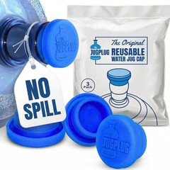 Jug Plug 5 Gallon Water Cap – No Spill, Fits All Standard 3 & 5 Gal Blue