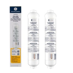 2x GE Universal In-line Water Filtration System for Refrigerator Icemaker GXRTDR