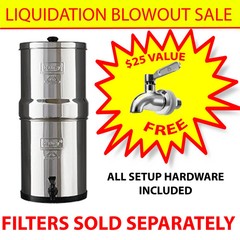 Berkey Water Filter 304 Stainless Steel Replacement Housing with Metal Spigot