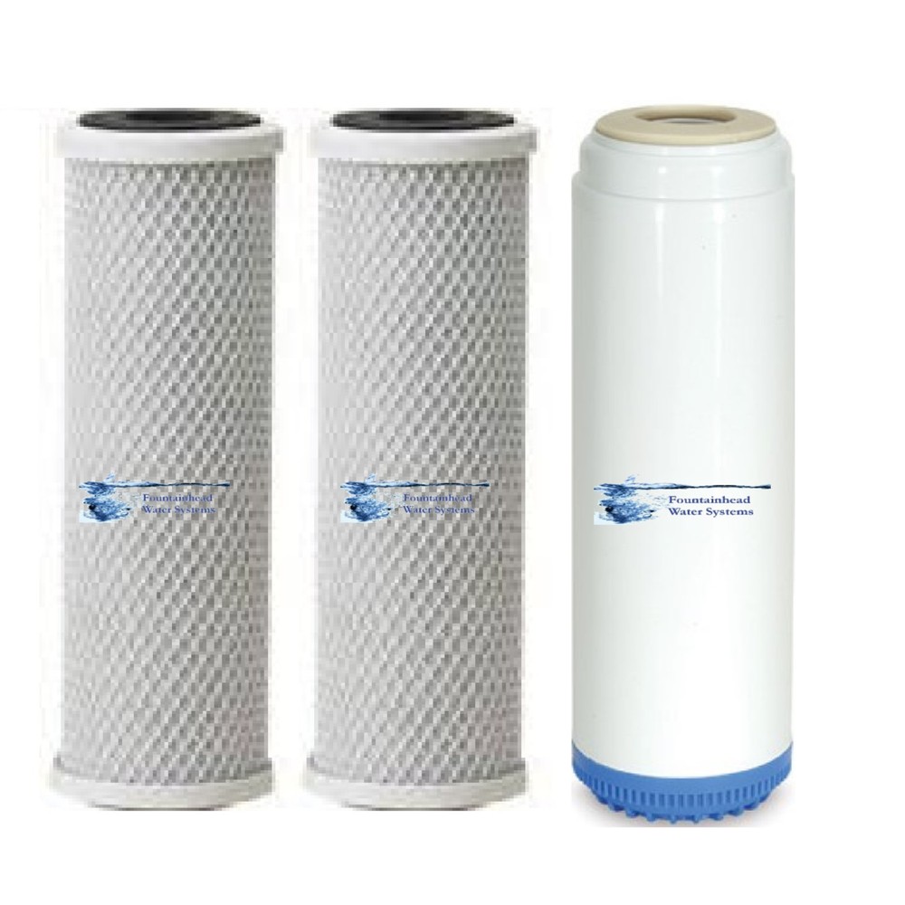 2 Bone Char Fluoride Arsenic Carbon Filters 1 Carbon/KDF55 Water Filter Standard