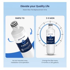 3PK WATER FILTER GF-1000-NEW LT1000PC + 4PK FILTER GLACIER FRESH ADQ73334008